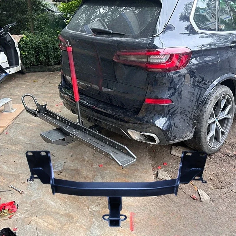 Suitable for BMW X1X3X5 rear guard bar trailer hook traction tail hook frame anti-collision trailer bar trailer bar modification