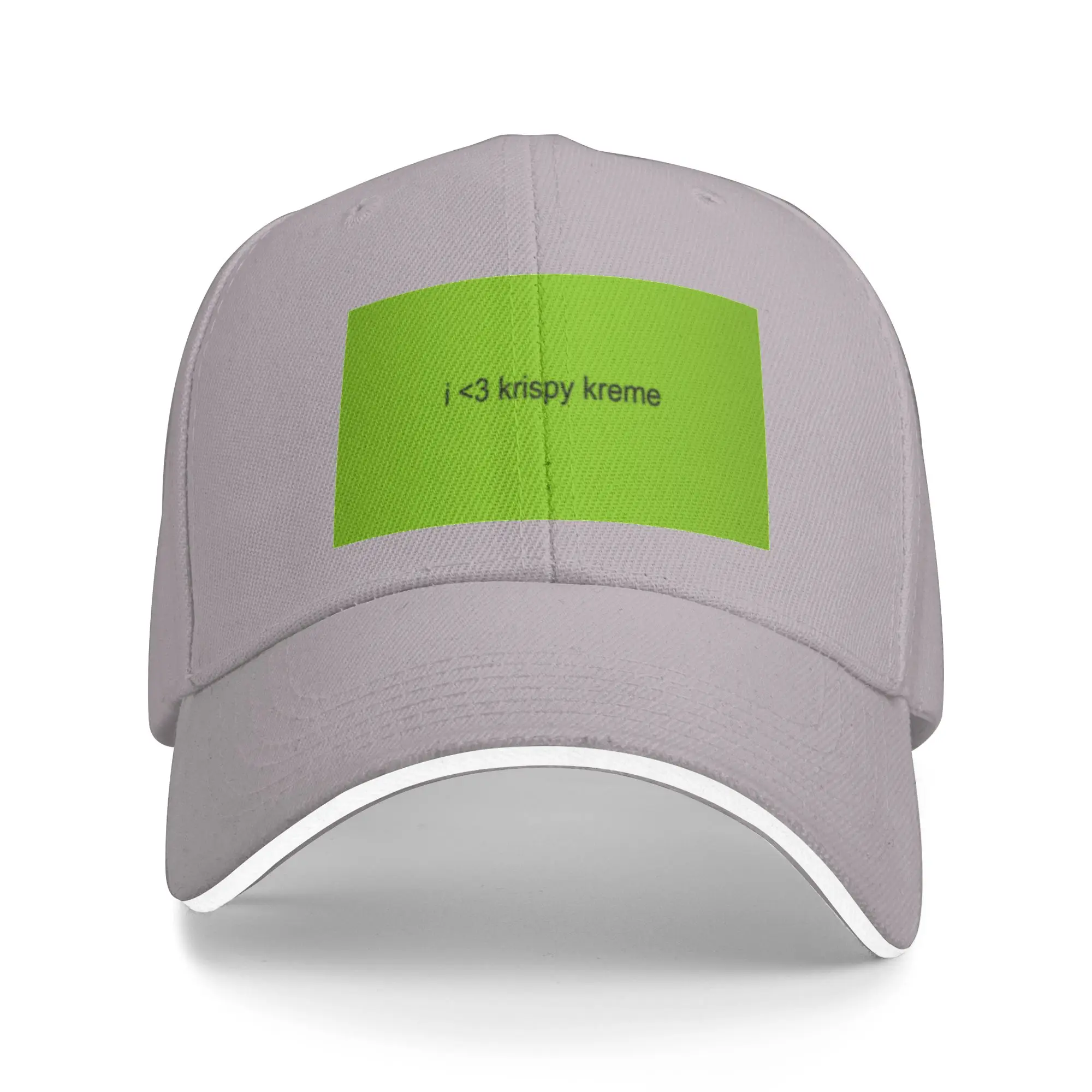 Fashion krispy kreme feat  brat  Curved Brim Baseball Cap Couple Outfits Caps Men