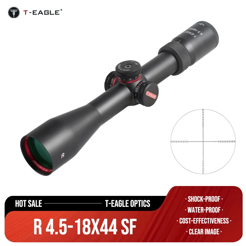 T-EAGLE R4.5-18X44SF Tactical Rifle Scopes Spotting Scope for Rifle Hunting RiflesScope Optical Collimator Airsoft Gun Sight