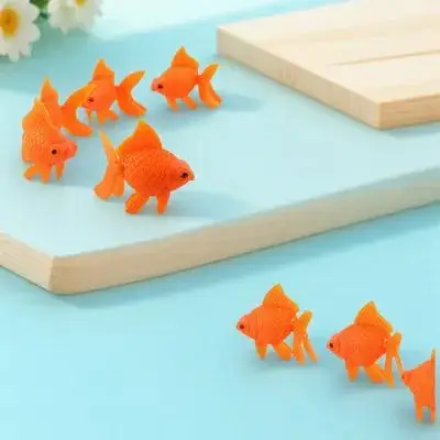 

10Pcs Simulation Fake Fish Realistic Plastic Goldfish for Aquarium Tank Landscape Artificial Floating Goldfish Decor