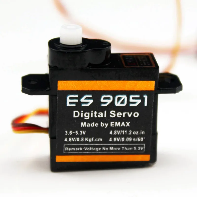 4 pçs emax original servo es9051 micro digital servo 0.8kg torque para 3d f3p rc avião quadcopter