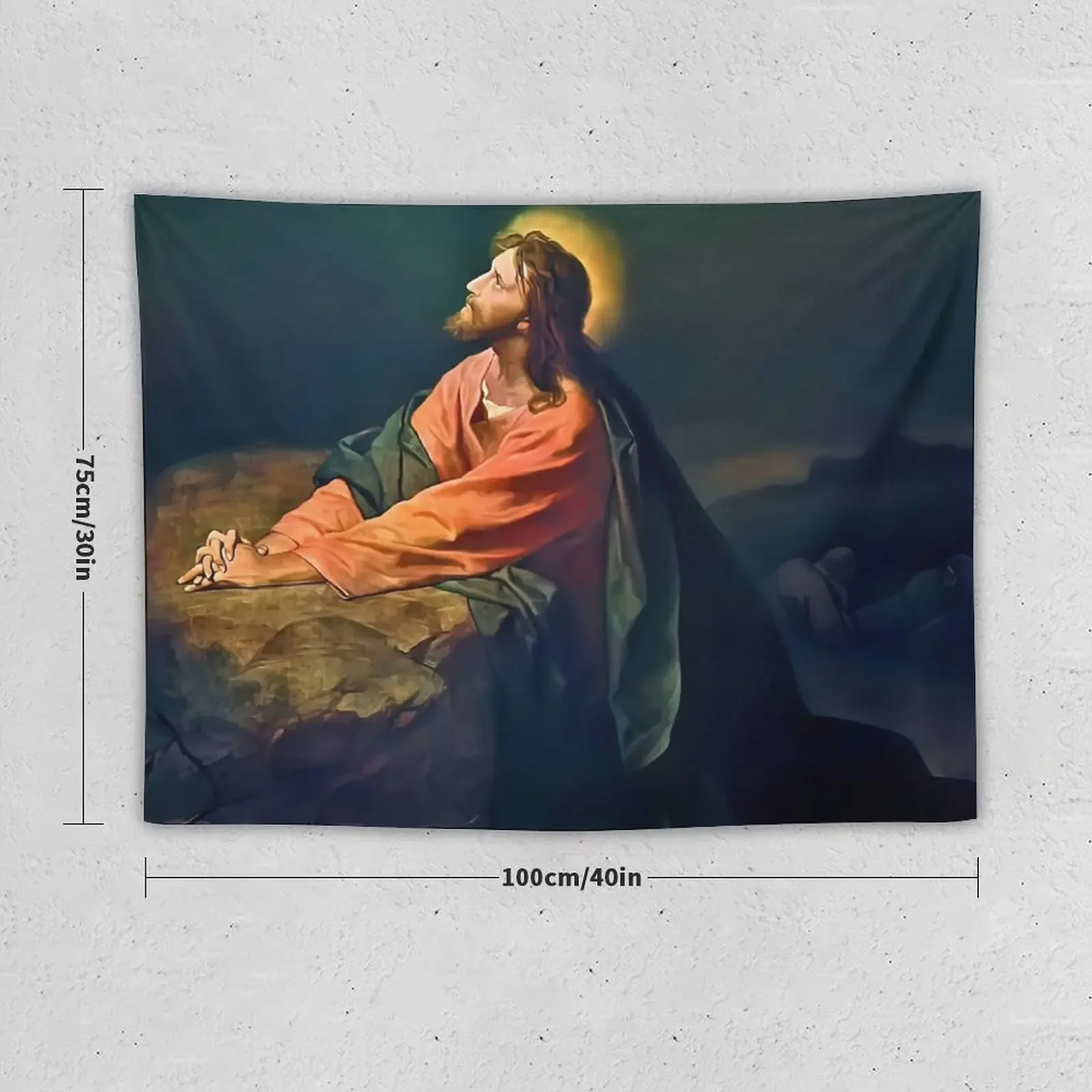 Christ praying in Gethsemane Tapestry Aesthetic Room Decoration Room Decorations Aesthetics Tapestry