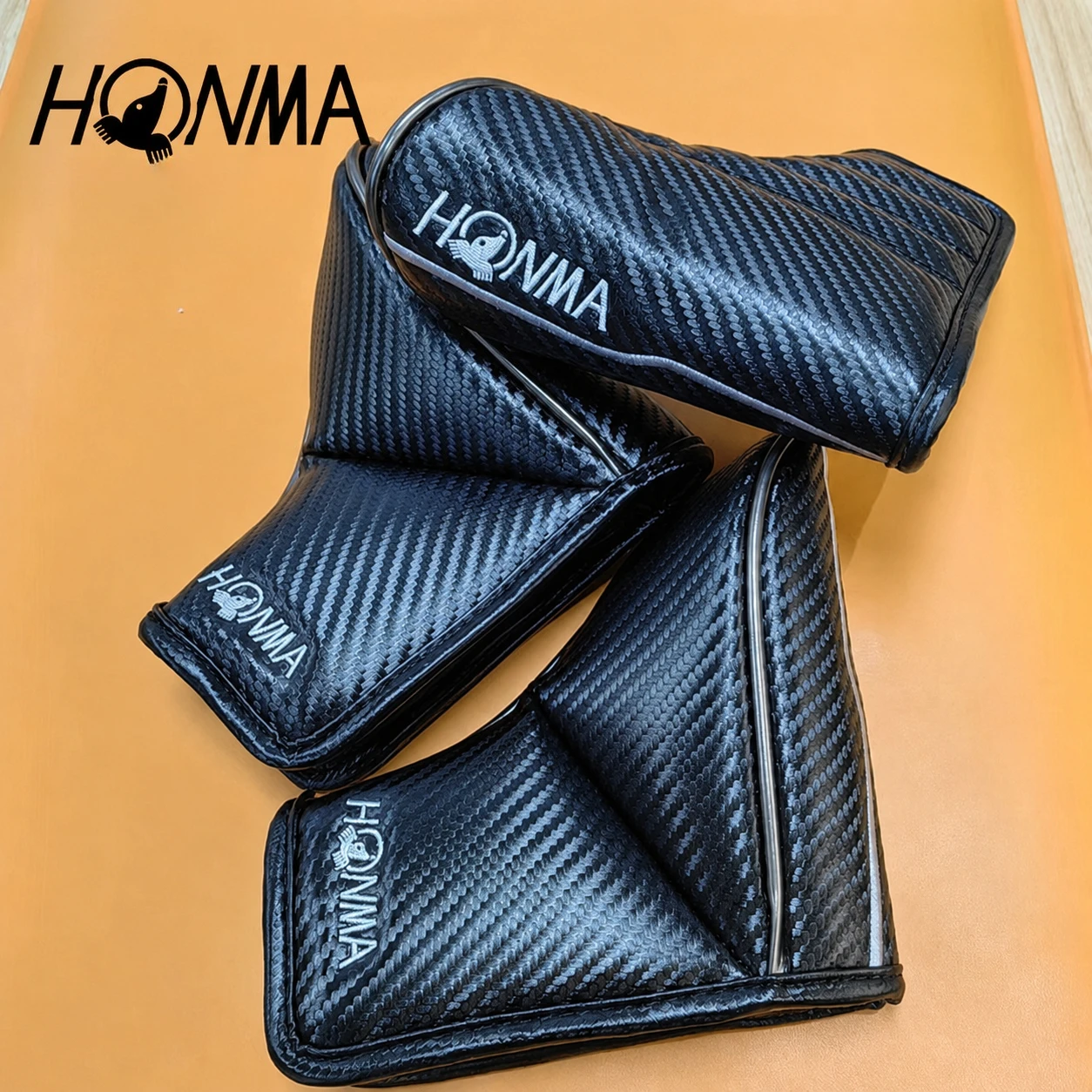 HONMA Putter Head Cover Golf Blade Putter Cover Unisex Straight Type Club Headcover Protective Case