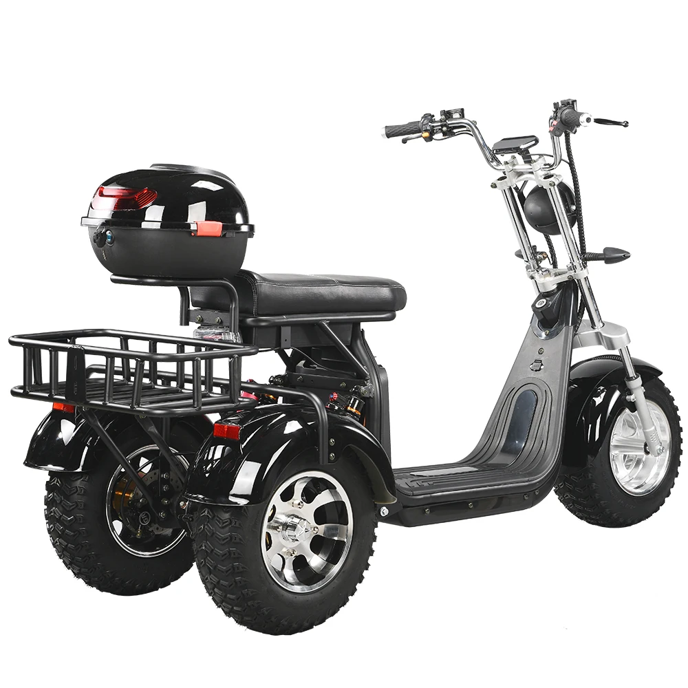

eHoodax 3 Wheel Electric Scooter Moped Max Speed 40km/h 20AH60V Max Load 200KG Electric Motorcycle For Adults