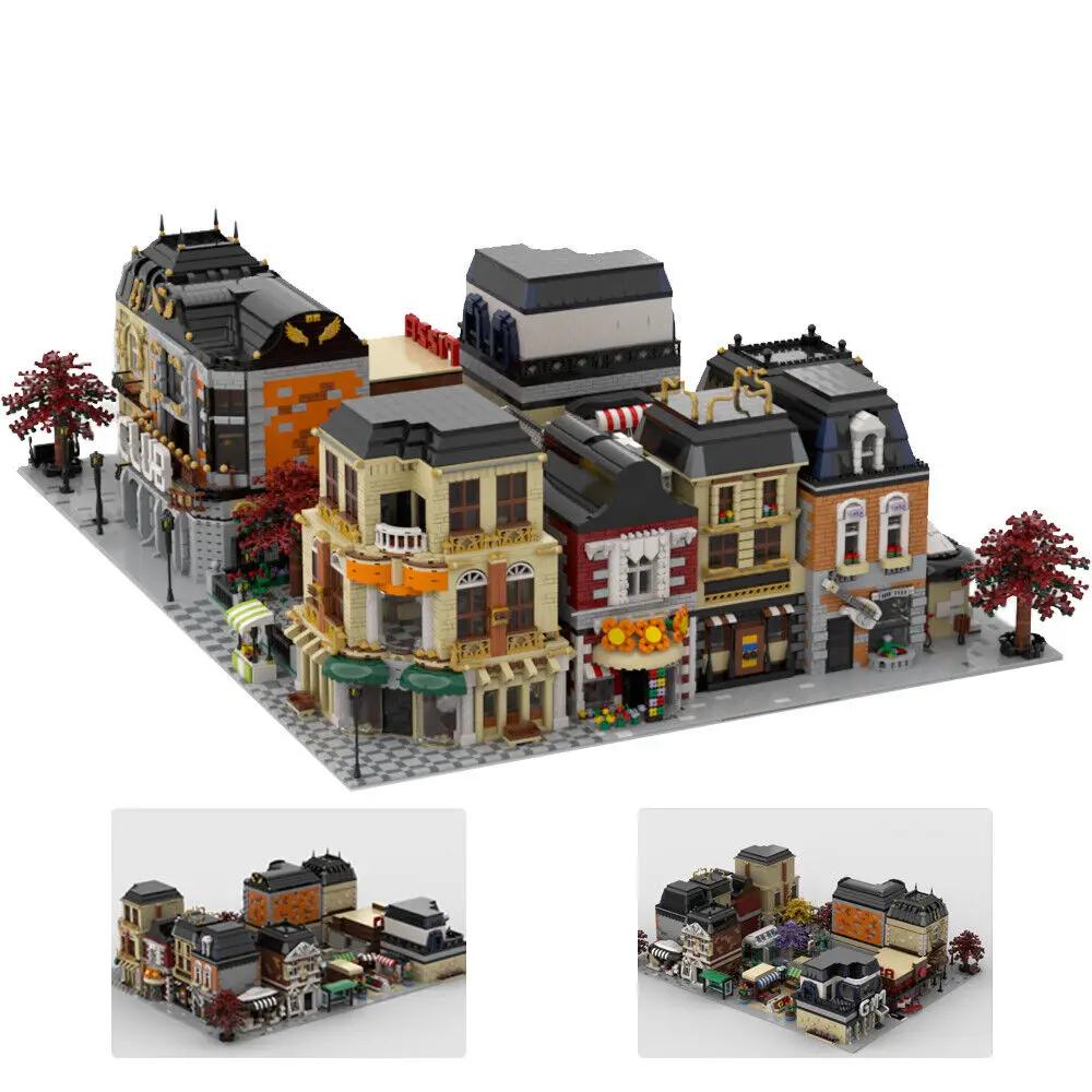 15-in-1 Modular Neighborhood with House, Urban Areas and Shop 25533 Pieces MOC