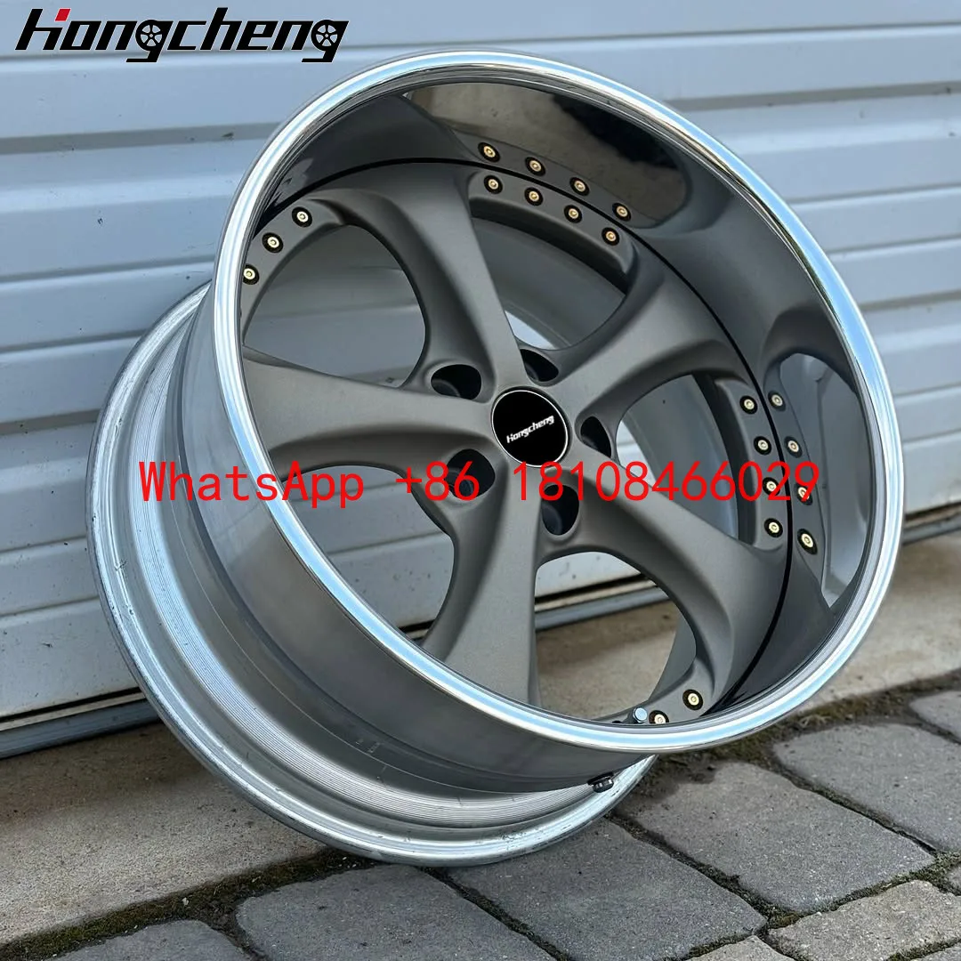 

Кованые двухсоставные диски из алюминиевого сплава Custom Chrome 17 18 19 20 дюймов 5x112 5x120 5x114.3