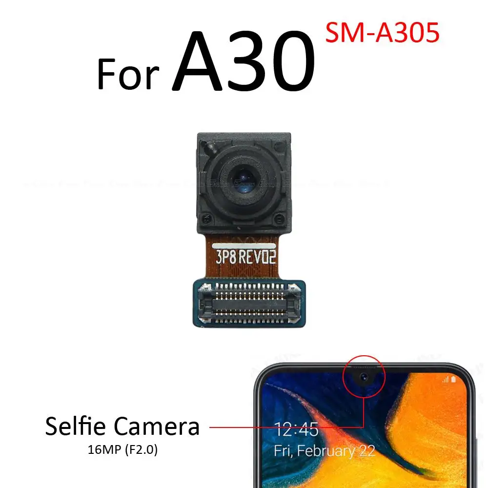 Front Facing Selfie Back Rear Main Camera Small Big Module Ribbon Flex For Samsung Galaxy A30 A40 A50 A60 A70 A80 A90 5G