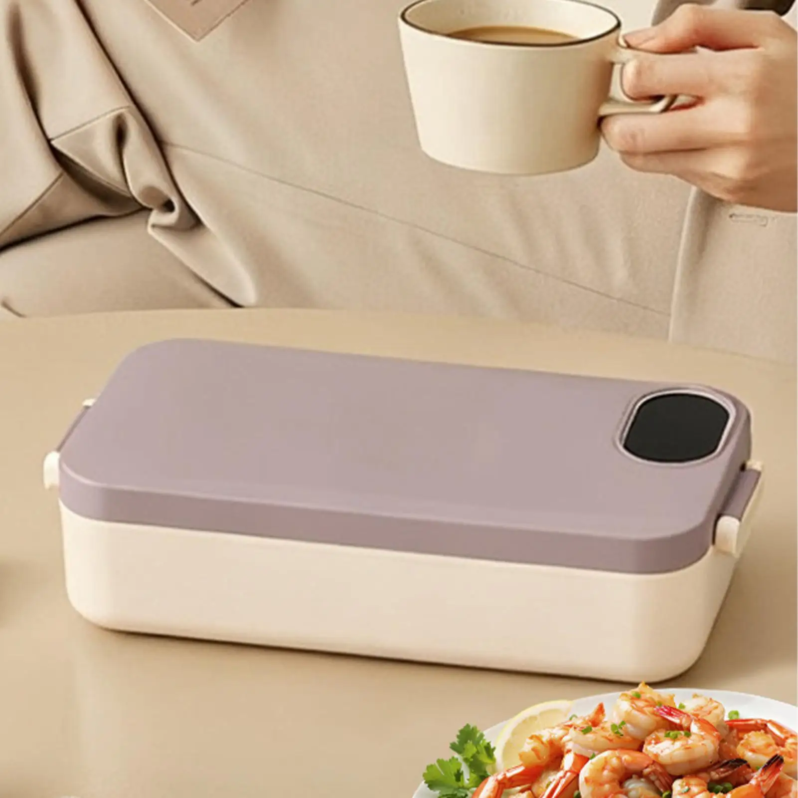 Heating Lunch Box 900ml Portable Electric Food Warmer Food Heater Box for Blue-Collar Work Office Construction Trucking Car RV