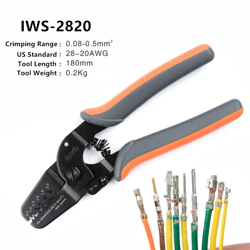 IWISS IWS-2820 JST-XH Connectors kit mini hand crimping pliers set Crimping Tools for JAM, Molex, Tyco, JST Terminals