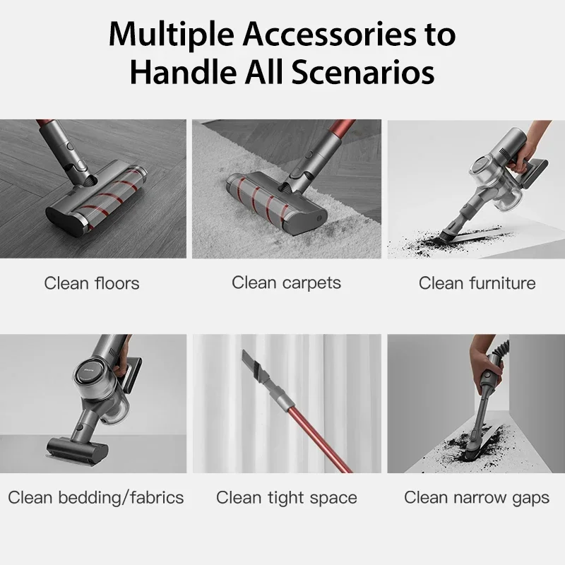 25kPa Dreame V11 Handheld Wireless Vacuum Cleaner OLED Display Portable Cordless All In One Dust Collector Floor Carpet