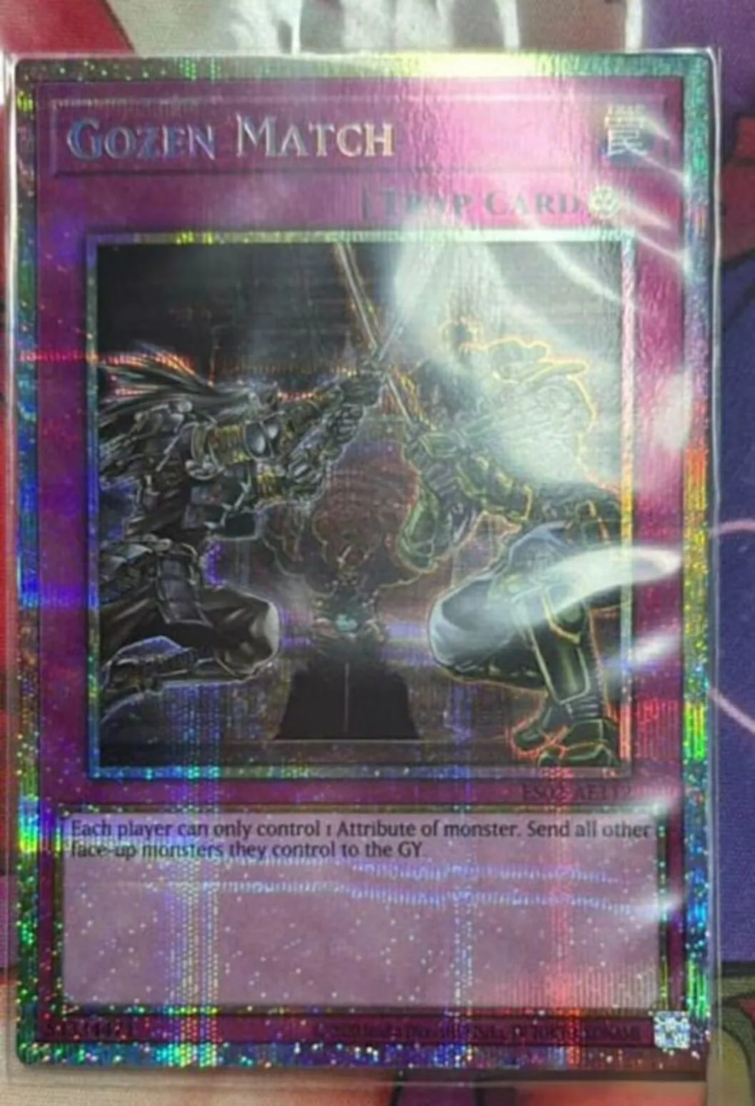 Yugioh KONAMI Duel Monsters ES02-AE112 Gozen Match Prismatic Secret Rare Asian English Official Collection Mint Card