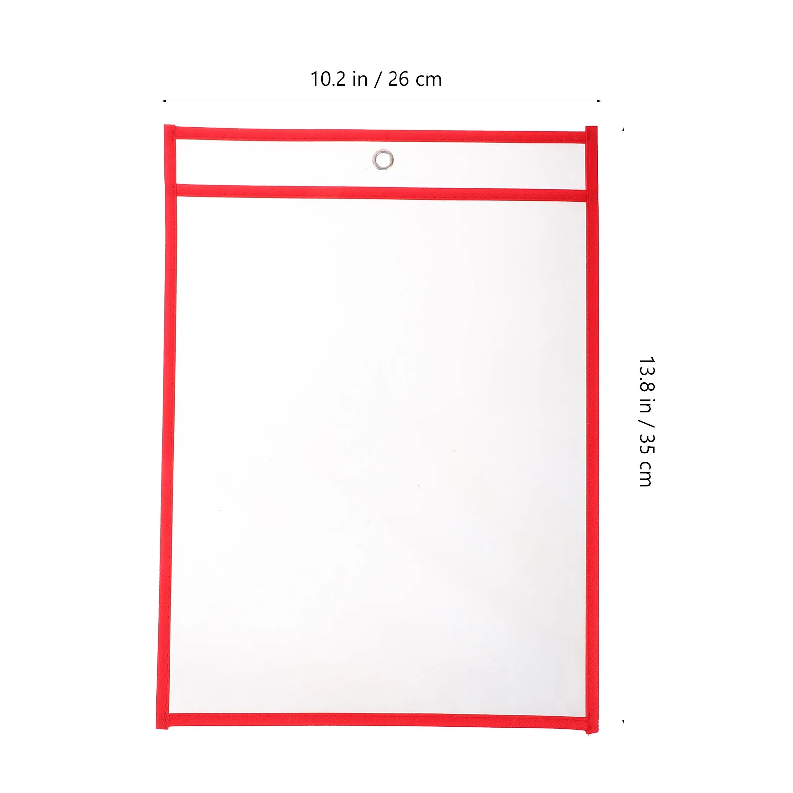 6Pcs Heavy-Duty Clear File Sleeves Pet Non-Woven Document Protectors for School Subjects Office Files Travel Business Cards