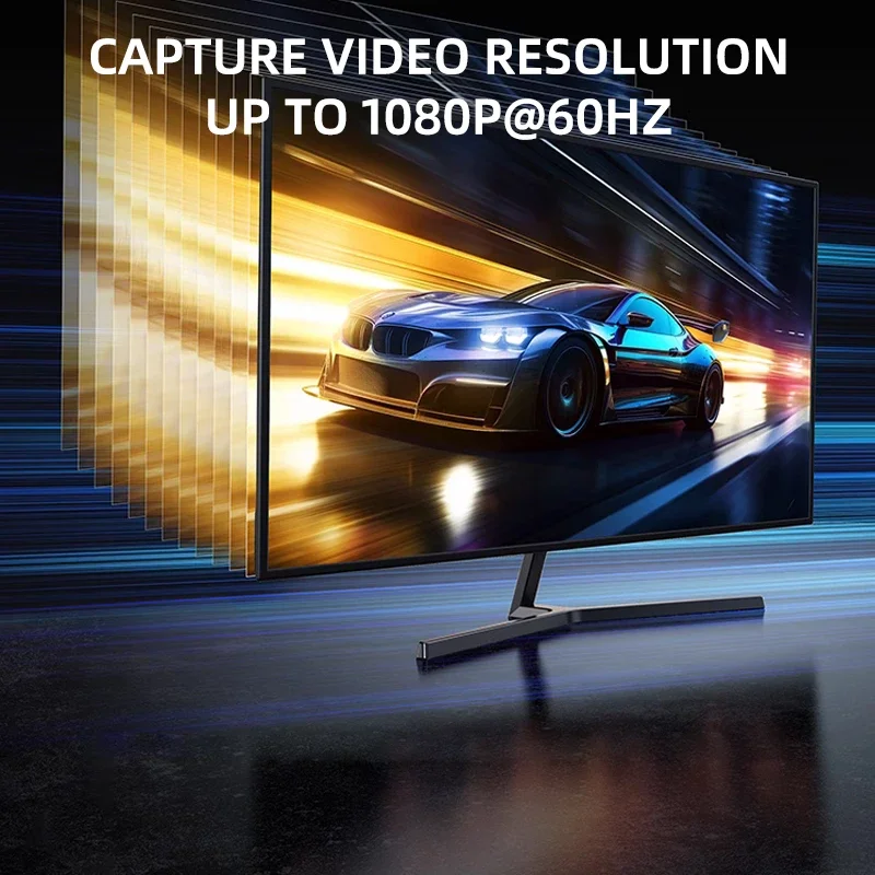 

New Usb Hdmi Video Capture Card Connect Resolution 1080P 60Hz Colorspace YUY2 3.5mm Audio Aluminum Housing Equipment For Game L