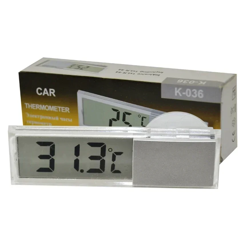 Suction Cup Type Electronic Thermometer LCD Car Temperature Instruments -20~100C Weather Station Temperature Meter C/F Changing