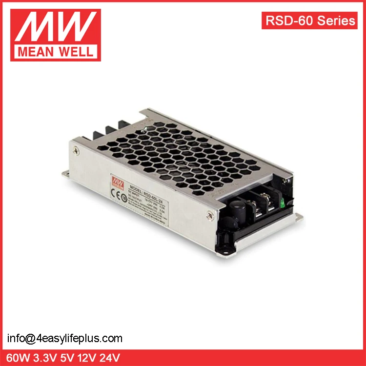 يعني حسنا RSD-60G-12 60W محول السكك الحديدية الموثوقة DC إلى DC ميانويل #5