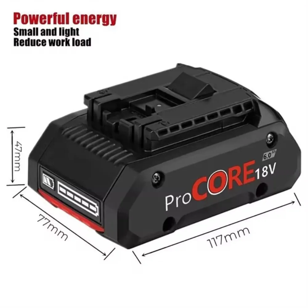 Built In 21700 Battery 18V 12Ah Lithium-Ion Battery Pack GBA18V80 for Bosch 18 Volt MAX Cordless Power Tool Drills