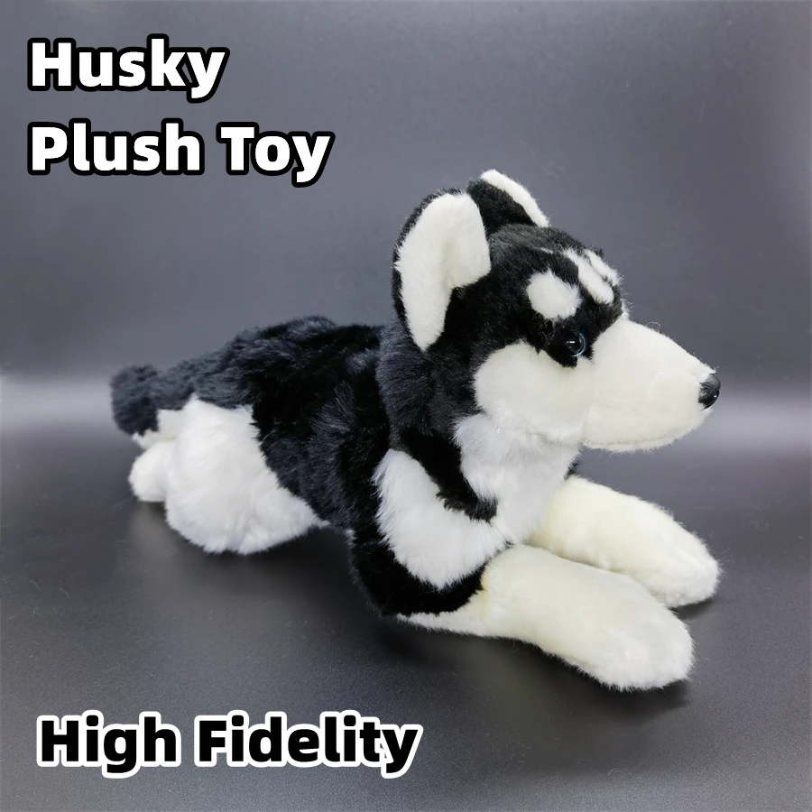 

Husky Dog High Fidelity Anime Cute Plushie Eskimo Sled Dog Plush Toys Lifelike Animals Simulation Stuffed Doll Kawai Toy Gifts