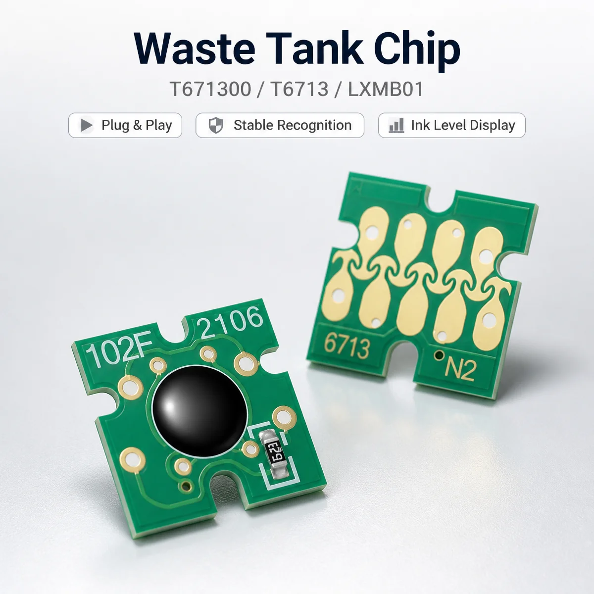 T671300 Maintenance Tank One Time Chip Fit Epson WF-M21000 C20600 C20750 C21000 M20590 C17590 C20590 LXMB01