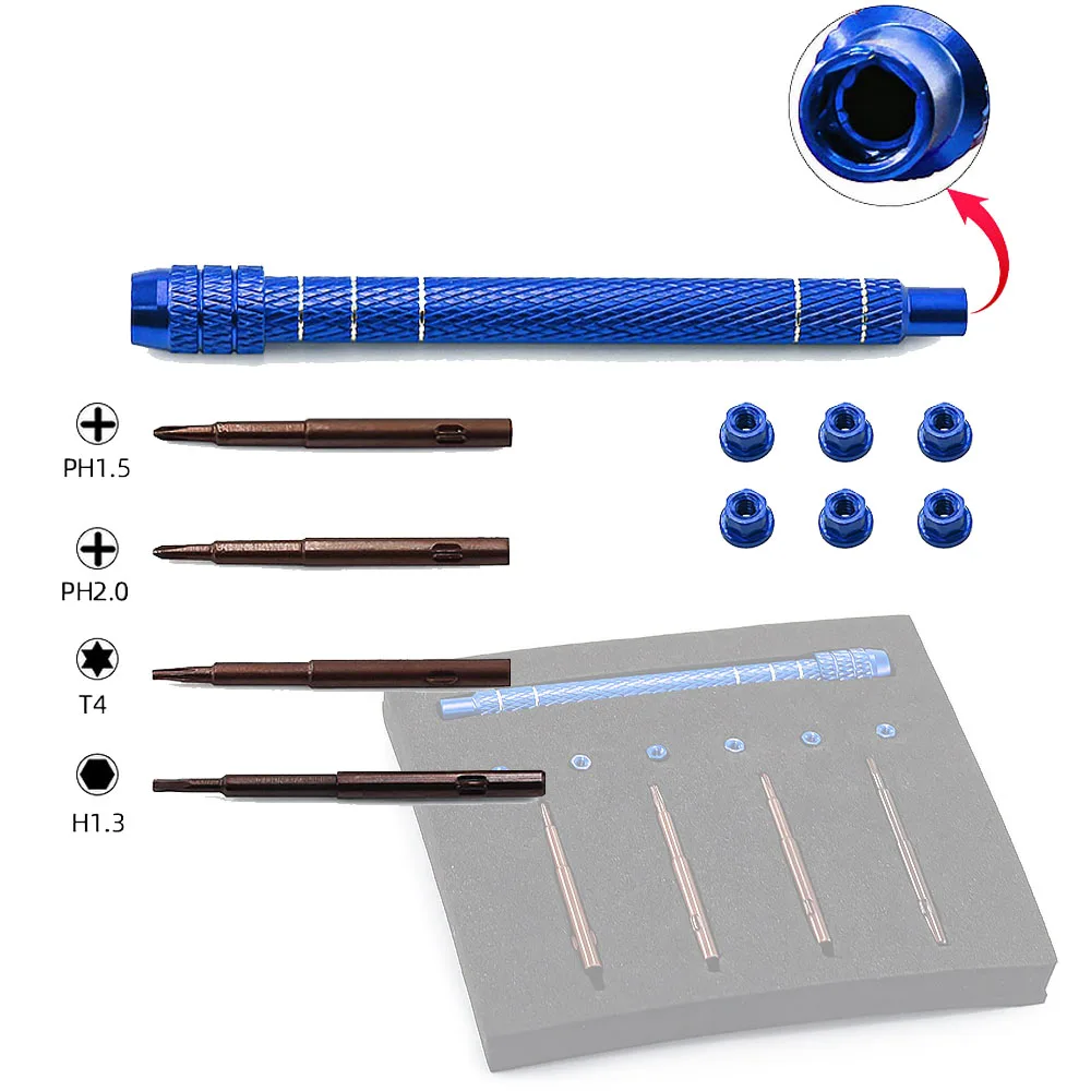 OGRC Tool Kit Screwdrive Soctet 1/30 Tool Wrench M2 Nut  PH1.5 PH2.0 T4 H1.3 for 1/30 Crawler Car Axial SCX30 Bronco K10 JEEP