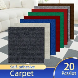 20pcs 9 colors Self-adhesive carpet Square 30*30cm Peel And Stick Removable sticker For DIY Home Furnishing Floor Tiles Hallway