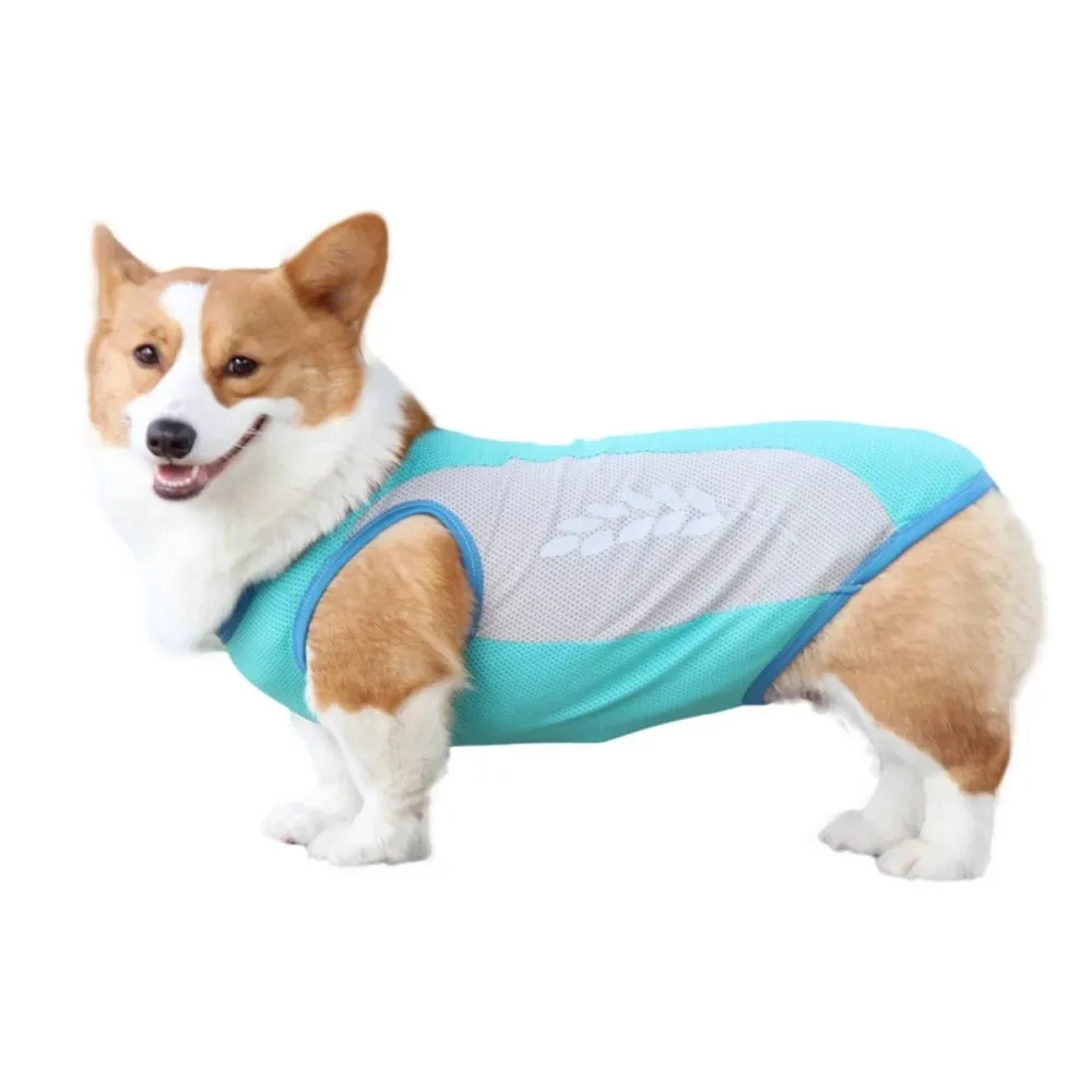 

Cooling Dog Vest for Summer Heat Breathable Quick Dry Polyester Pet Coat with Reflective Safety Design for Outdoor Walks