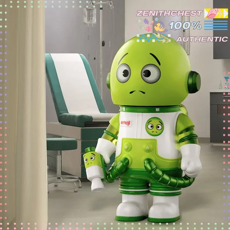 دمية POP MART Mega Space Molly الأصلية 100% × صندوق أعمى من سلسلة Emoji دمية عمل رائعة مثيرة للاهتمام لديكور المكتب والهدايا