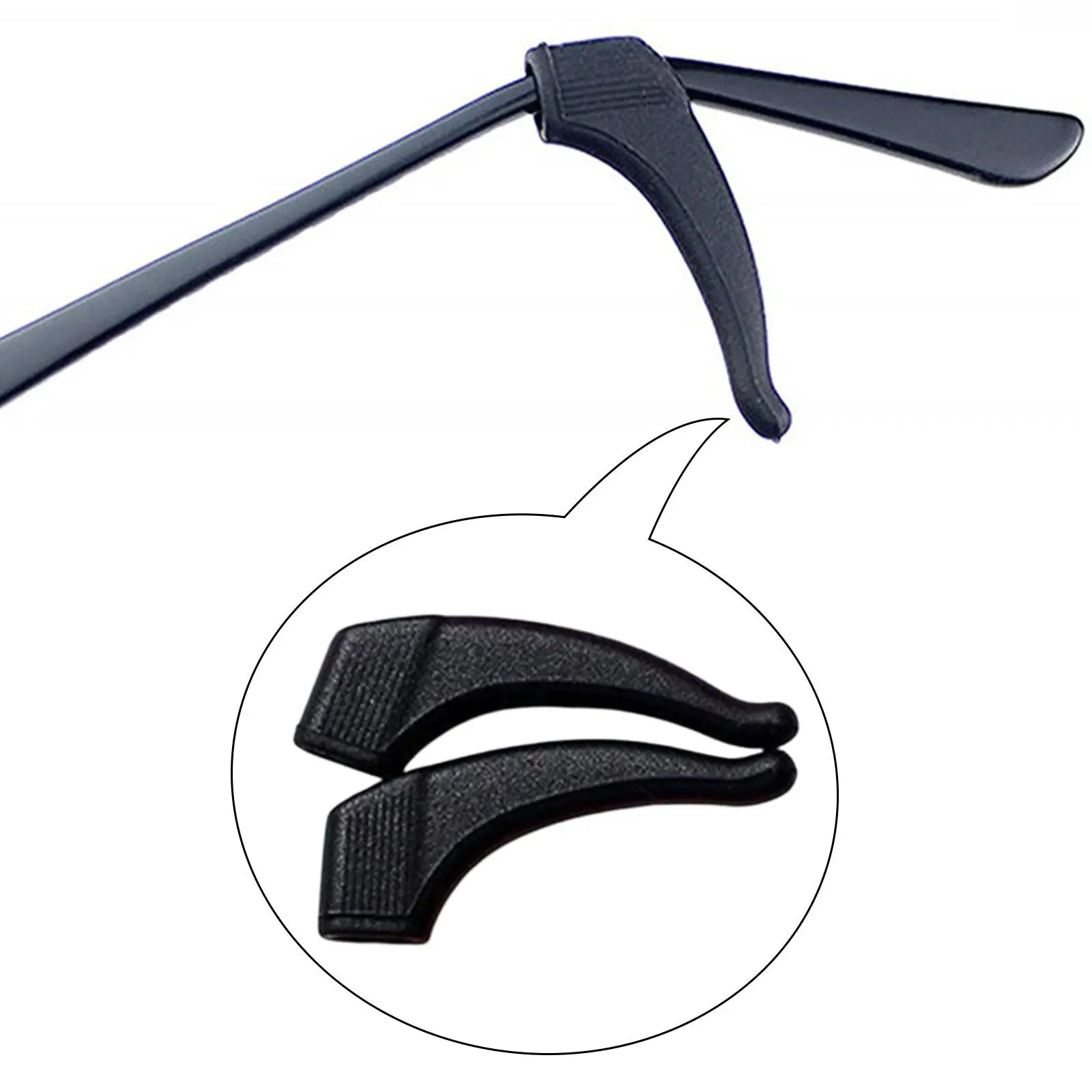 Crochet d'oreille pour lunettes de mode confortable, support de pointe de temple antidérapant en Silicone pour lunettes de sport actives