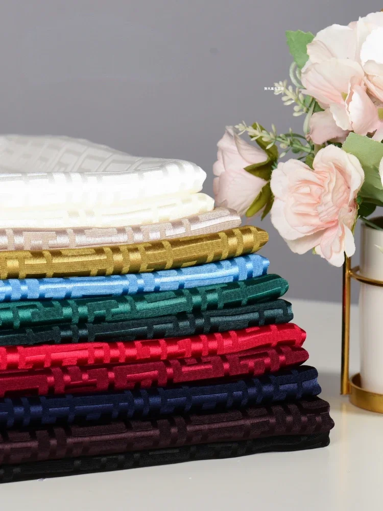 

Жаккардовая ацетатная ткань с узором «елочка» в стиле ретро для против морщин, ткань для костюма Тан, одежда, сделай сам, шитье по метрам, материал