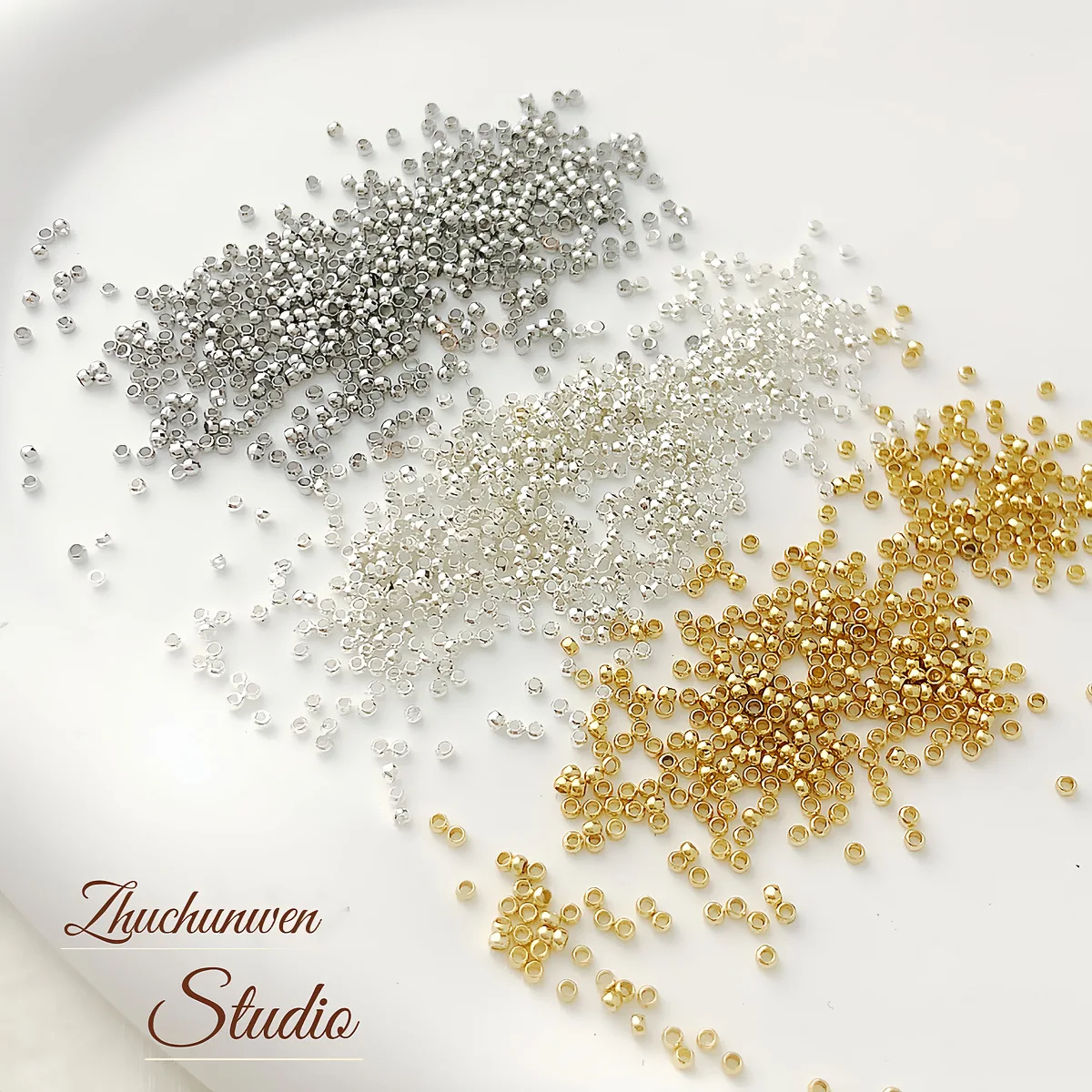 1000pc 1.5/2/2.5mm 18k Color-preserving Positioning Tube Positioning Bead Diy Handmade Fixed Bracelet Necklace End Clasp Accesso