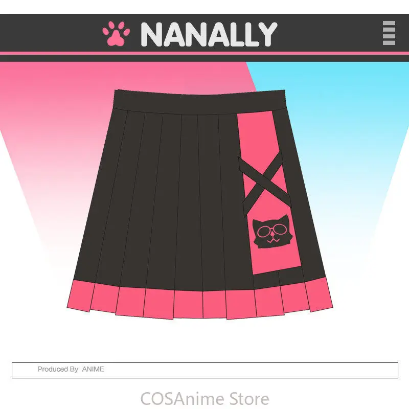

Neverness To Everness Nanally Game Cosplay Women Short Sleeve T-Shirt Shorts Set Fashion JK Short Skirt Coat Blouse Tops
