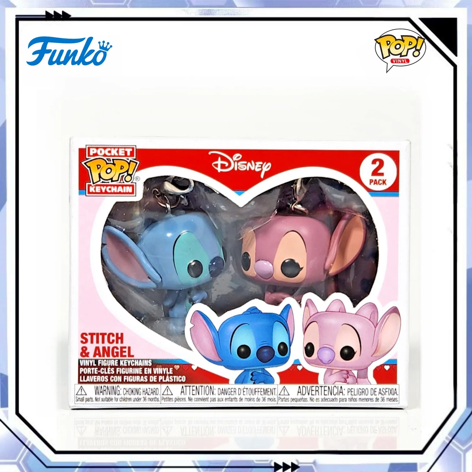 Llavero Stitch y Angel, paquete de 2 figuras Funko Pop oficiales auténticas de edición limitada, juguete de regalo para fanáticos de Disney Anime Lilo & Stitch