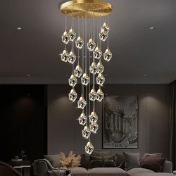Modern home decor led lights pendant light lamps forstaircase Chandeliers for living room hanging light indoor lighting