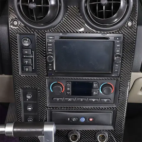 Hummer H2 2003-2007 소프트 탄소 섬유 자동차 중앙 제어 네비게이션 프레임 커버 트림 스티커 자동차 액세서리