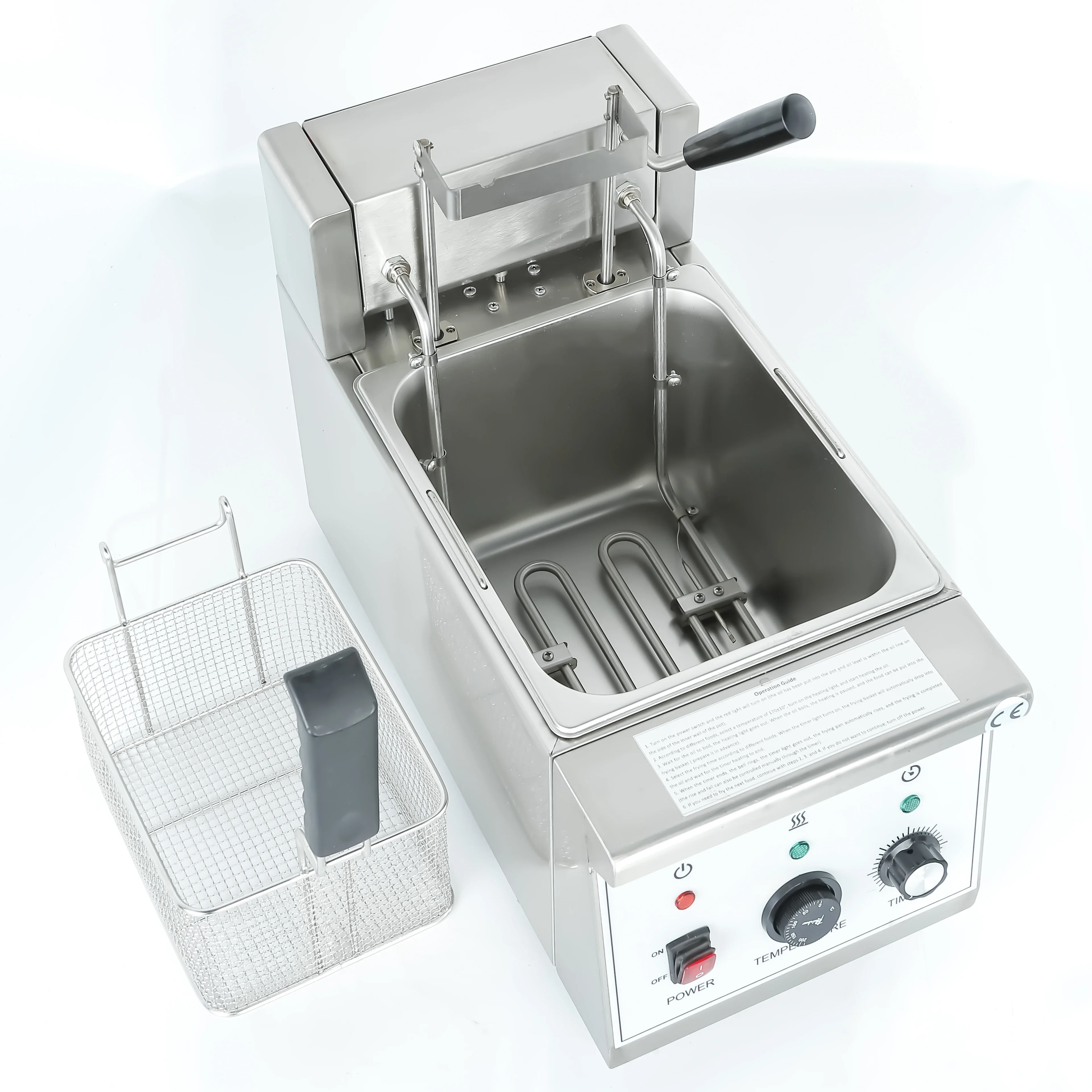 High Quality 8L Fryer Automatic Basket Lifting Chicken Deep Fryer French Fries Frying Home/Restaurant Manual Control