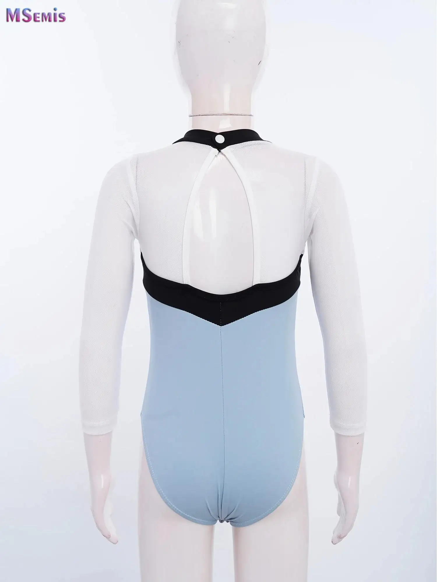 

Kids Swimsuit Sheer Mesh Long Sleeve Gymnastics Leotards Girls Cutout Back Leotard Ballet Bodysuits Dance Tops For Toddlers Girl