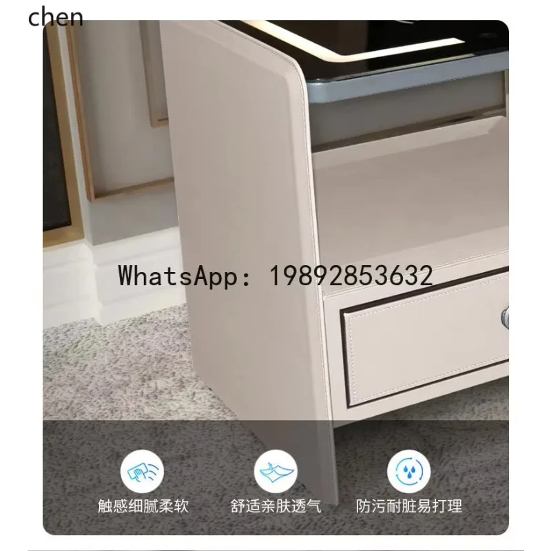 YFY  Multifunctional Bedside Table with Fingerprint Password Touch Control and Wireless Charging