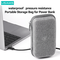 USAMS Portable Power Organiser Travel Essentials Accessories Cable Organiser Small Electronics SD Card Charger Storage Bag