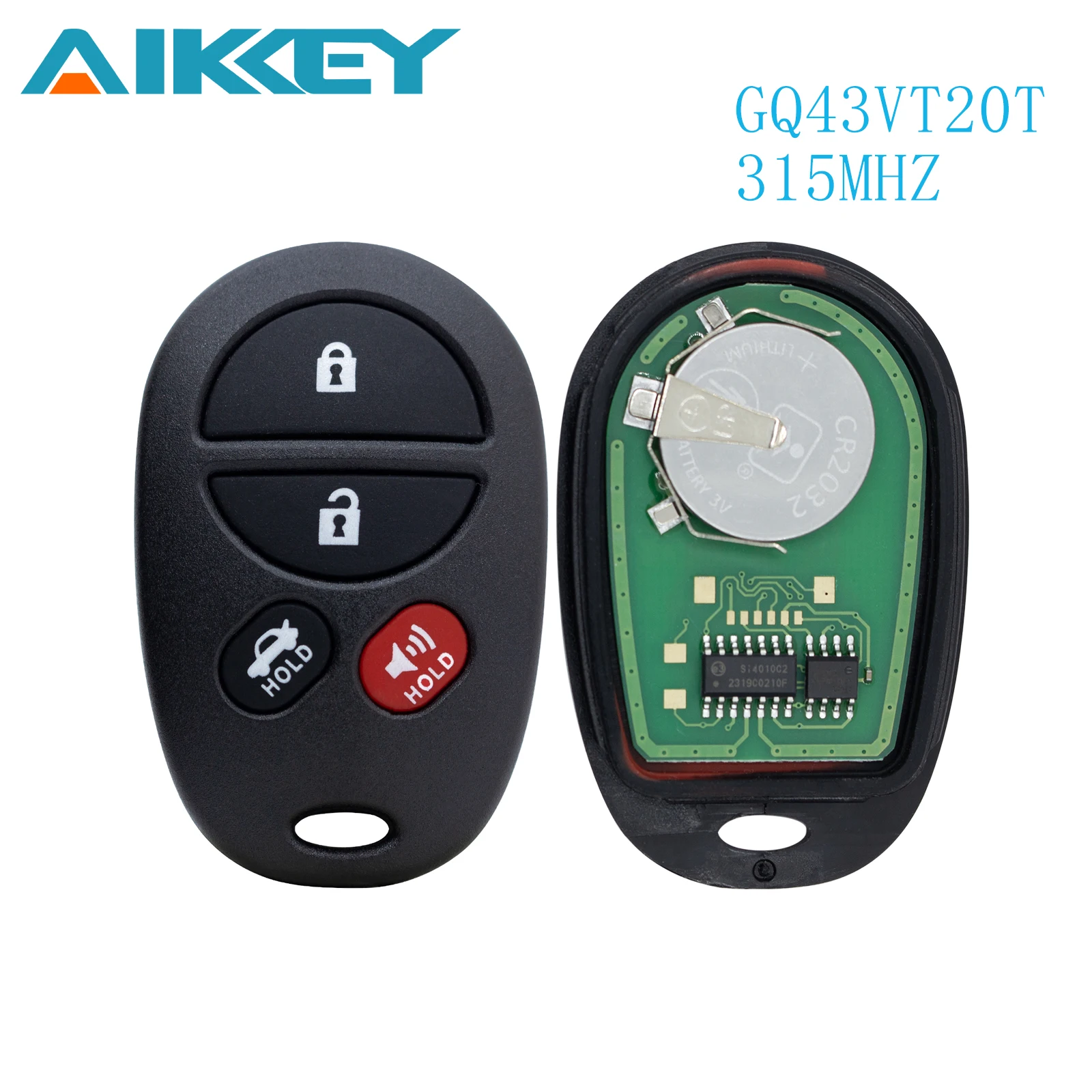 GQ43VT20T 315Mhz ASK Car Remote Control Key for Toyota Toyota Avalon Solara Vehicle Key Replacement Keyless Entry Parts