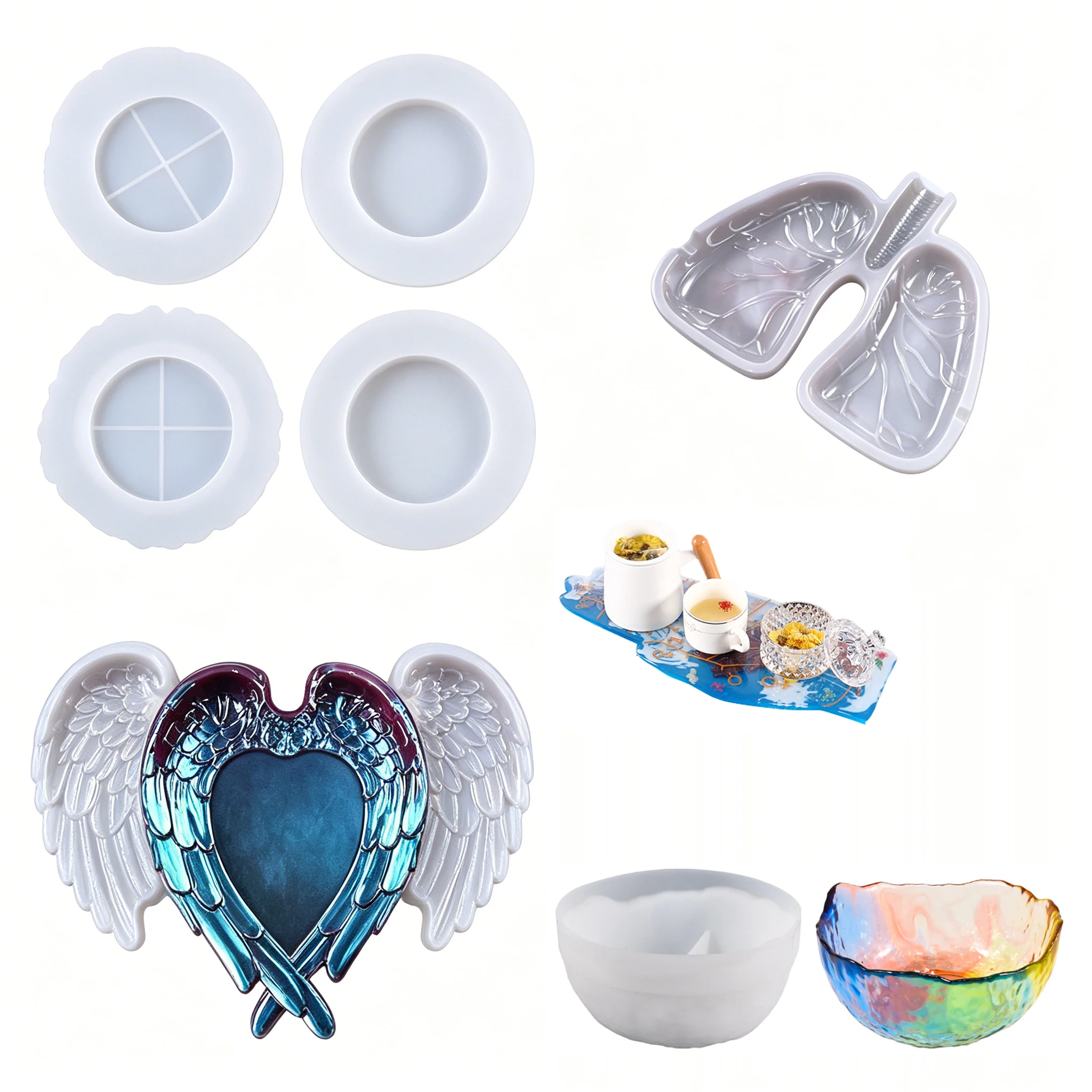 

Чаша, формы из смолы, силиконовые большие формы для подносов, формы для литья из эпоксидной смолы, нерегулярные формы, блюдо для ювелирных изделий, украшение дома, поделки своими руками