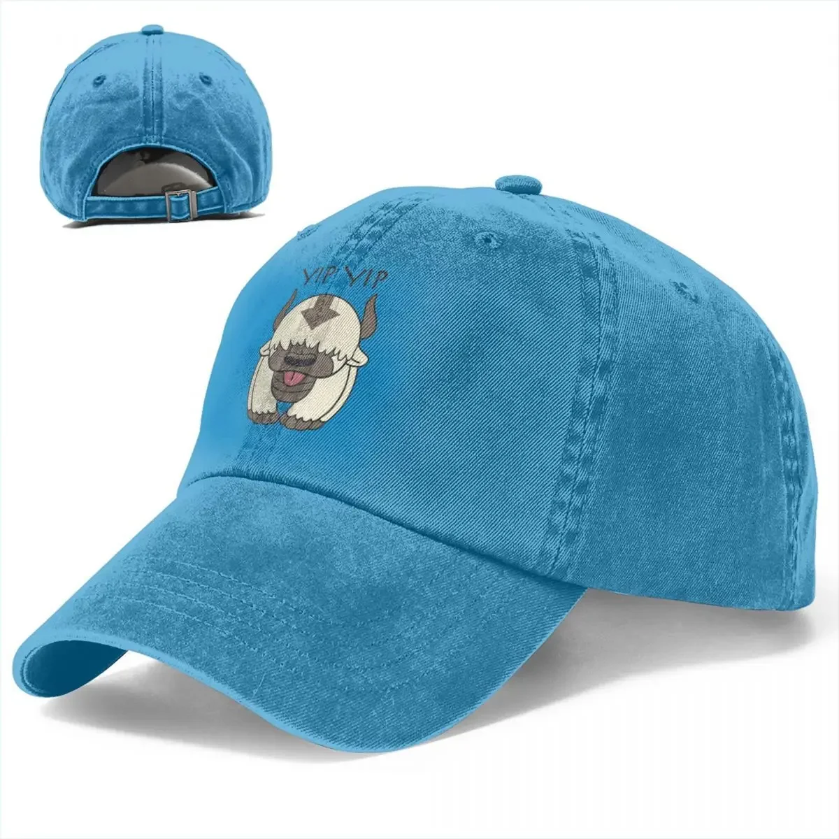 Flying Bison Yip Yip Appa Baseball Cap Distressed The Last Airbender Anime Sun Cap Unisex Running Adjustable Caps Hat