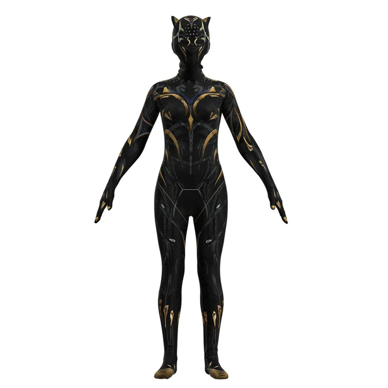 Marvel Halloween Animation Costume Cosplay Women Adult Party Black Panther 2 Clothes Suit Superhero Children Sheng Costume Gift