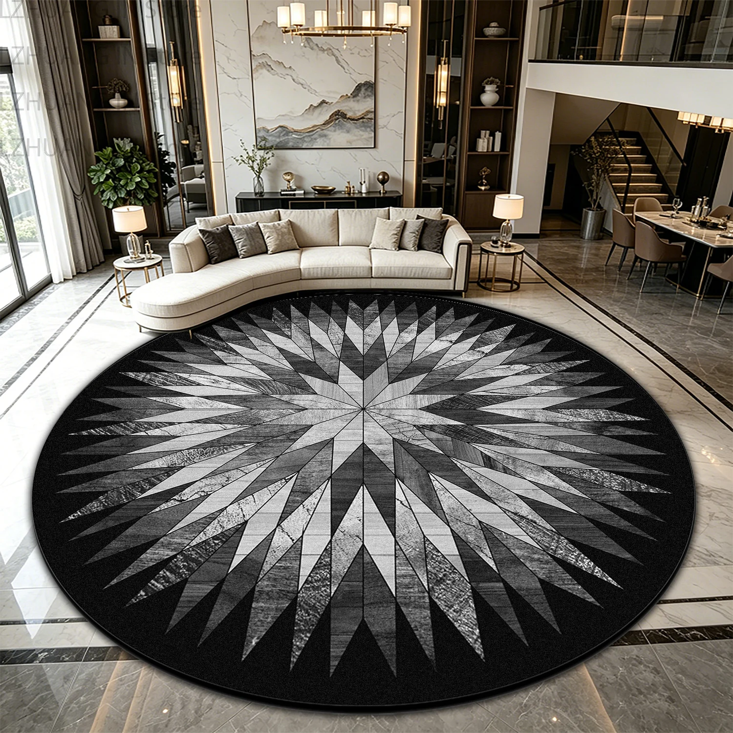 Home Decor Lighting Wholesale - Tapis Rond Moderne de Grande Surface