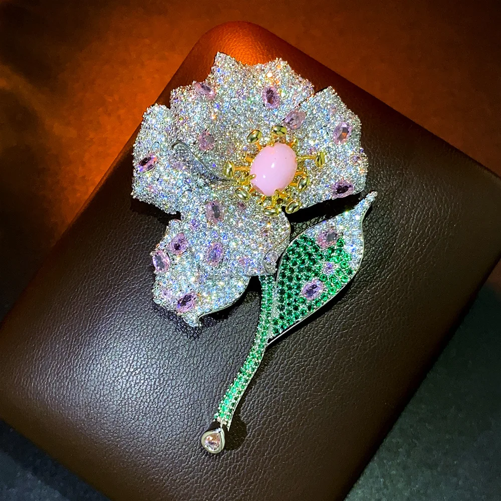 

Elegant Iris Brooch Clothing Accessory Flower Pin Versatile Suit Corsage Evening Dress Jewelry Banquets Birthday Gifts for Women