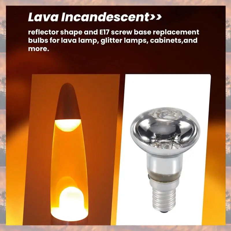 2025 Trend Replacement Lava Lamp E14 R39 30W Spotlight Screw In Light Bulb Clear Reflector Spot Light Bulbs Lava Incandescent