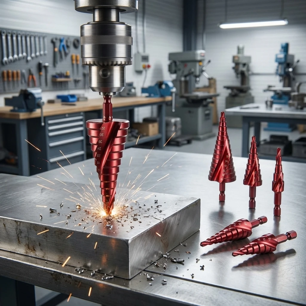 

HSS Titanium Step Drill Bit for Metal Sheet Wood Spiral Groove Flute Cone Stage Drills Pagoda Hole Cutter 4-32 4-20 4-12mm