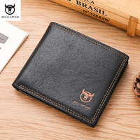 men's genuine leather wallet for your boyfriend short soft leather wallet, top layer cowhide, ID card, change card, wallet