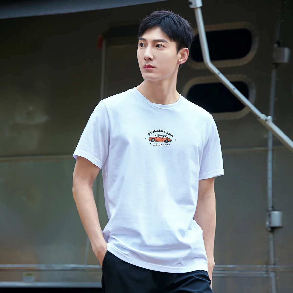 Pioneer Camp 2024 New Men's T Shirt 100% Cotton Fashion Print Outdoor Men's Summer Clothing ATK01405059