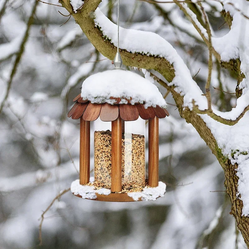 Outdoor bird feeder, bird feeder, garden view, villa decoration, distribution, and feeding