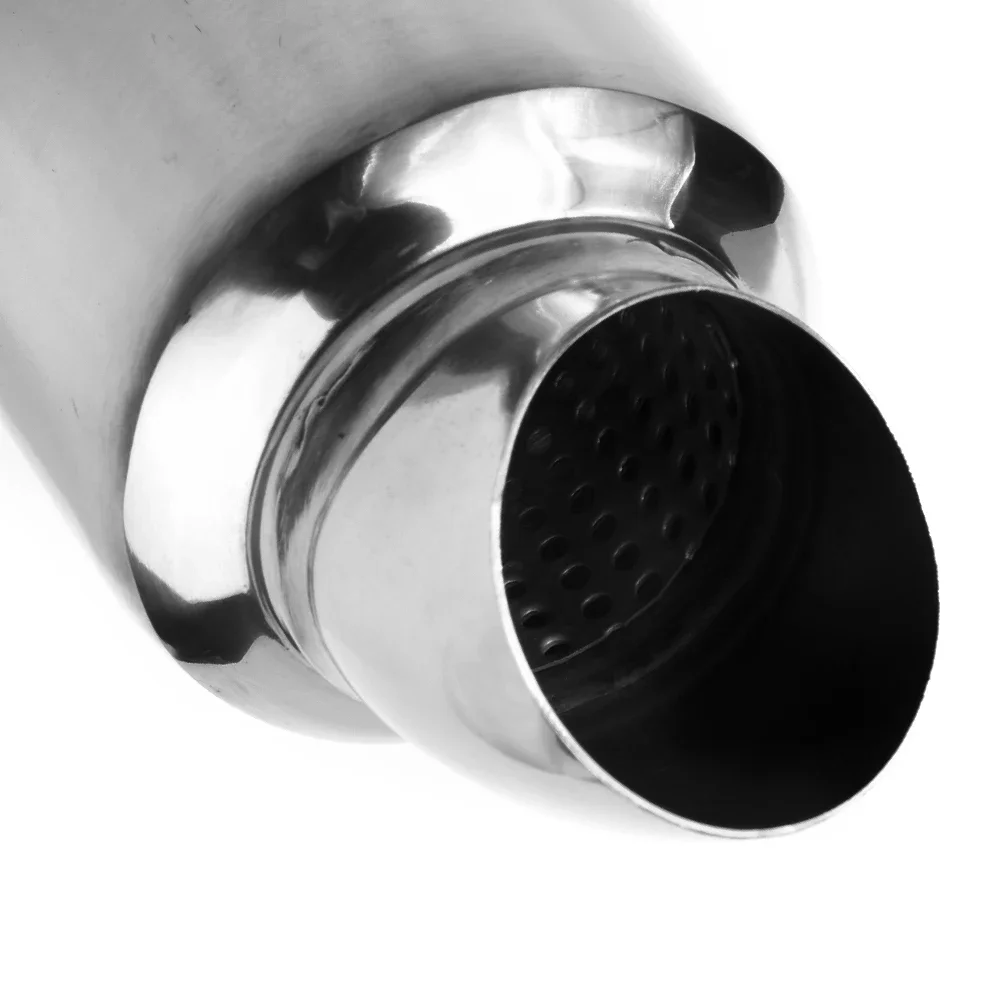 Tuning Exhaust Muffle Pipe Decoration Sound Nozzle 51mm Stainless Steel Car Polished 1Pc Replacement Accessories