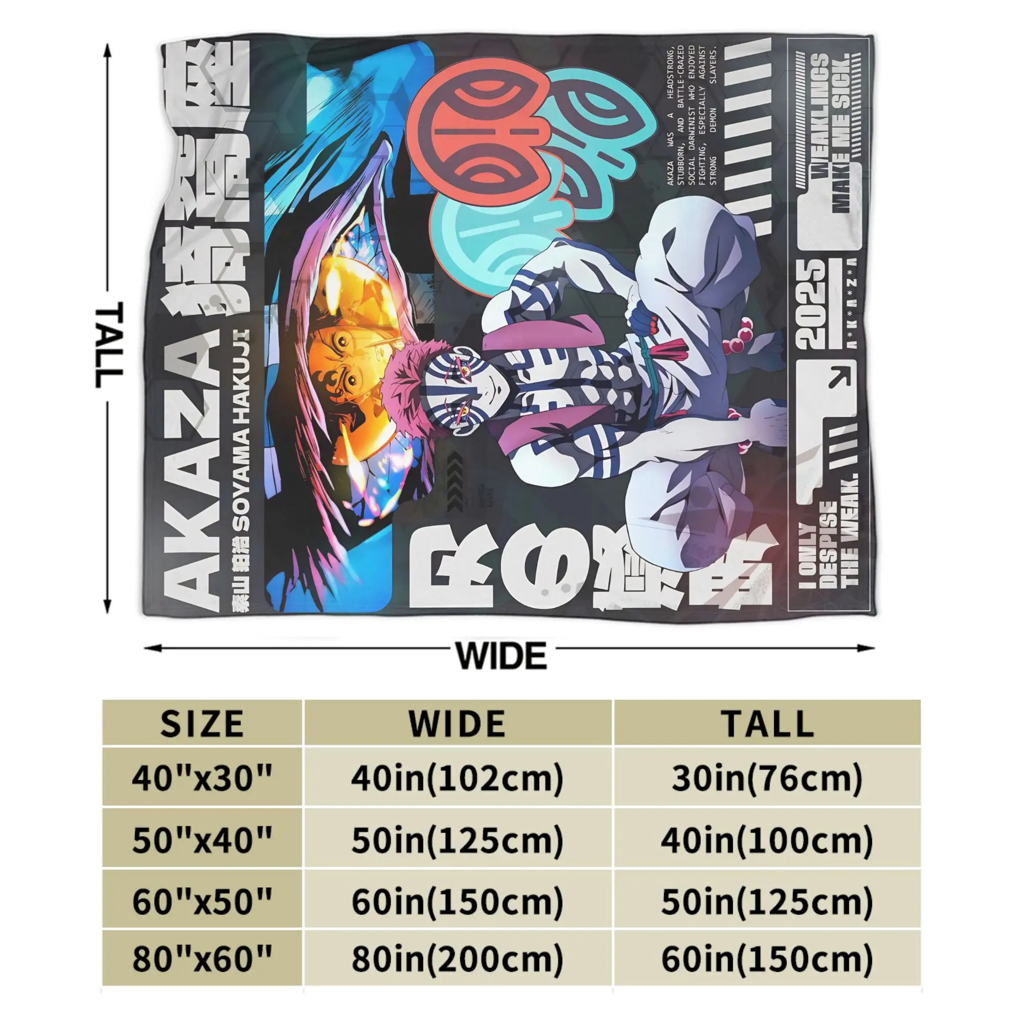 الرتبة العليا 3 Akaza الفانيلا بطانية شيطان القاتل لينة دائم رمي بطانية للسفر في الهواء الطلق طباعة المفرش أريكة غطاء سرير #6